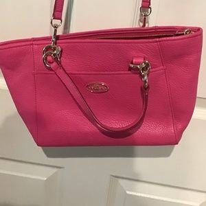 Coach pink leather handbag